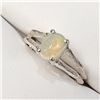 Image 2 : Silver Opal(1.3ct) Rhodium Plated Ring (~weight 2.36g)