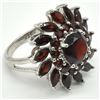 Image 4 : Silver Garnet(3.9ct) Rhodium Plated Ring (~weight 5.4g) (Estimated Selling Price from $39 to $78)