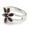 Image 5 : Silver Garnet(1.05ct) Rhodium Plated Ring (~weight 4.1g) (Estimated Selling Price from $30 to $60)