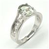Image 2 : Silver Green Amethyst(2.7ct) Rhodium Plated Ring (~weight 5.05g) (Estimated Selling Price from $36 t