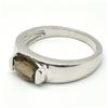 Image 5 : Silver Smokey Quartz(1.8ct) Rhodium Plated Ring (~weight 3.35g)