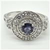 Image 3 : Silver Iolite Cz(3.3ct) Rhodium Plated Ring (~weight 4.1g) (Estimated Selling Price from $30 to $60)