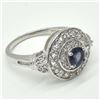 Image 4 : Silver Iolite Cz(3.3ct) Rhodium Plated Ring (~weight 4.1g) (Estimated Selling Price from $30 to $60)