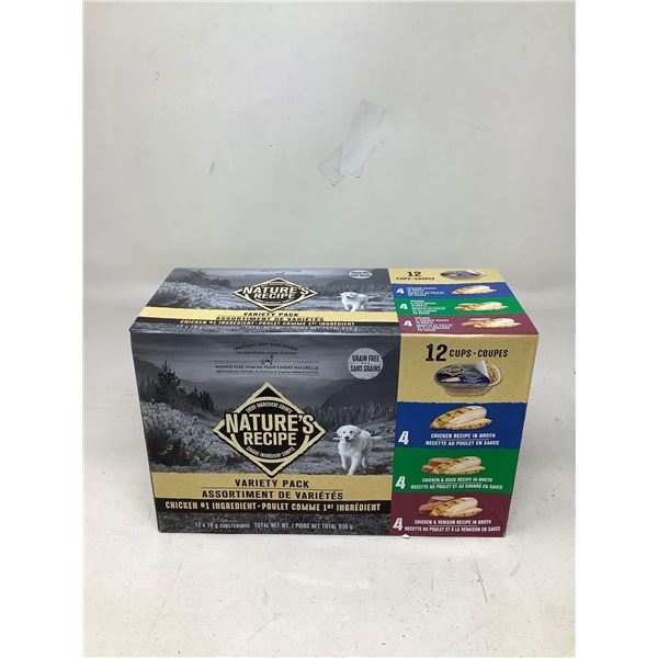 Nature's Recipe, Grain Free Wet Dog Food Variety Pack 12X78g