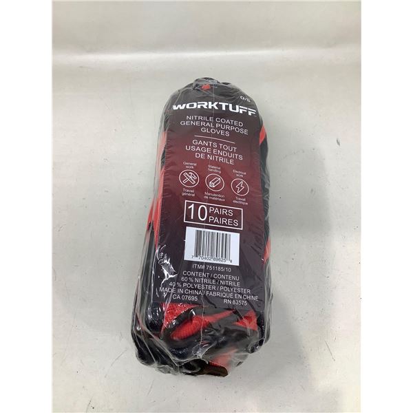 Work Tuff, Nitrile Coated General Purpose Gloves,10 pair