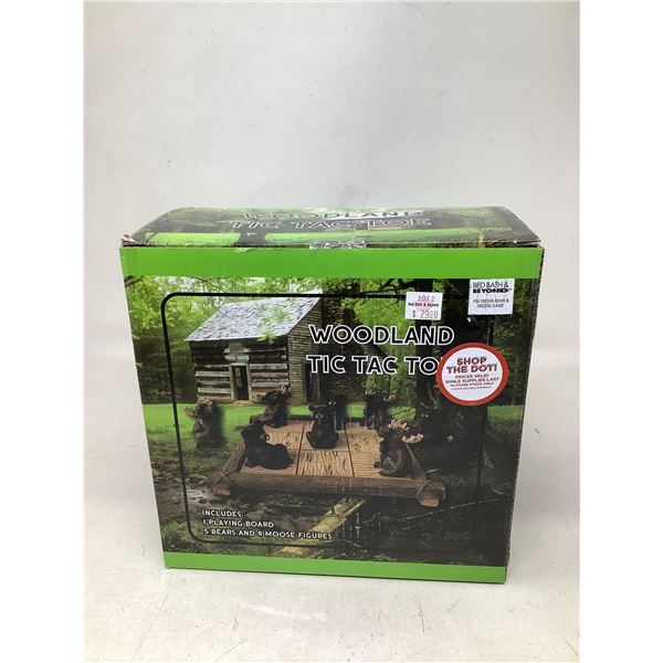Woodland, Moose & Bear Tic Tac Toe Game
