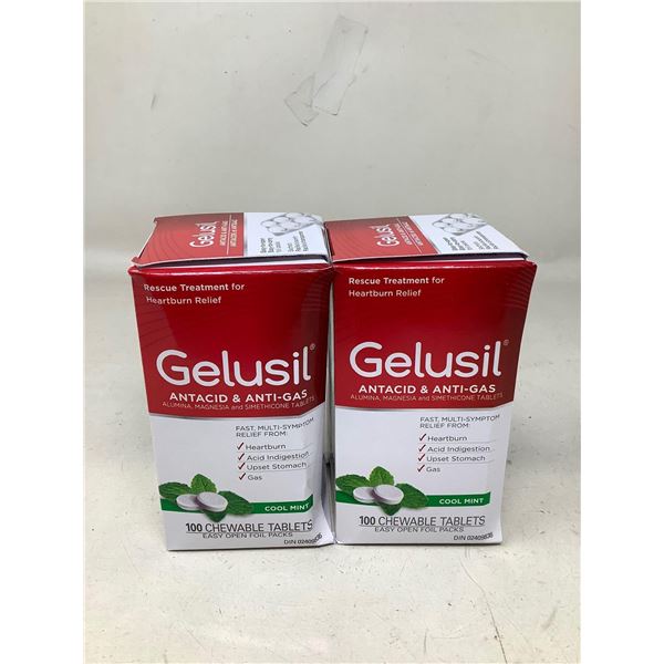 Gelusil Antacid & Anti-Gas Chewable Tablets 2X100