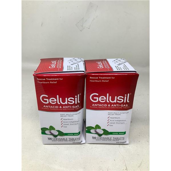 Gelusil Antacid & Anti-Gas Chewable Tablets 2X100