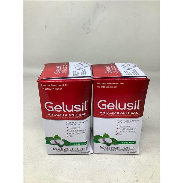 Gelusil Antacid & Anti-Gas Chewable Tablets 2X100