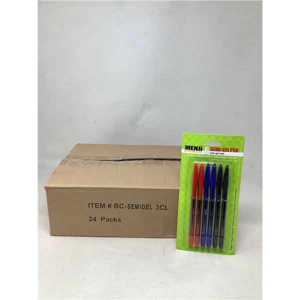 Manji Semi-Gel Pens 24X6pack