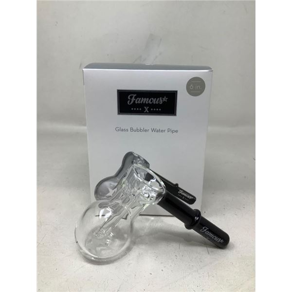Famous X Glass Bubbler Water Pipe