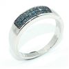 Image 3 : Silver Blue Diamond(0.34ct) Rhodium Plated Ring (~weight 3.75g)