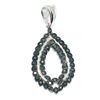 Image 1 : Silver Blue Diamond(0.58ct) Rhodium Plated Pendant (~weight 3.3g)
