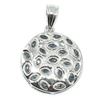 Image 1 : Silver Blue Diamond(0.32ct) Rhodium Plated Pendant (~weight 4.15g)