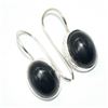 Image 2 : Silver Black Onyx(11.7ct) Hand Made Earrings (~weight 5.45g)