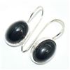 Image 3 : Silver Black Onyx(11.7ct) Hand Made Earrings (~weight 5.45g)