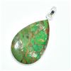 Image 3 : Silver Green Muhave Turquoise(9.9ct) Hand Made Pendant (~weight 4.3g)