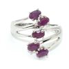 Image 1 : Silver Ruby(2.75ct) Rhodium Plated Ring (~weight 3.95g)