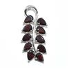 Image 1 : Silver Garnet(2.7ct) Rhodium Plated Pendant (~weight 2.7g)