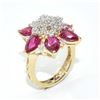 Image 3 : Gold plated Silver Cubic Zirconia(5.4ct) Gold Rhodium Plated Ring (~weight 6.35g)