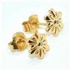 Image 3 : Gold plated Silver Diamond(0.05ct) Gold Rhodium Plated Earrings (~weight 2.2g)