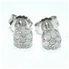 Image 1 : Silver Diamond(0.3ct) Rhodium Plated Earrings (~weight 1.75g)