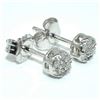 Image 2 : Silver Diamond(0.3ct) Rhodium Plated Earrings (~weight 1.75g)