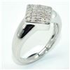 Image 3 : Silver Diamond(0.35ct) Rhodium Plated Ring (~weight 4.8g)
