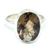 Image 1 : Silver Smokey Quartz(7.2ct) Hand Made Ring (~weight 4.55g)