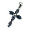 Image 3 : Silver Blue Sapphire(4.45ct) Rhodium Plated Pendant (~weight 3.7g)