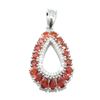Image 1 : Silver Orange Sapphire(3.65ct) Rhodium Plated Pendant (~weight 5.43g)