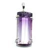 Image 1 : Silver Bi-Colour Amethyst(22.7ct) Rhodium Plated Pendant (~weight 7.3g)