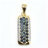 Image 1 : Gold plated Silver Blue Sapphire(3.6ct) Gold Rhodium Plated Pendant (~weight 5.6g)