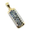 Image 2 : Gold plated Silver Blue Sapphire(3.6ct) Gold Rhodium Plated Pendant (~weight 5.6g)