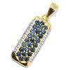 Image 3 : Gold plated Silver Blue Sapphire(3.6ct) Gold Rhodium Plated Pendant (~weight 5.6g)