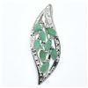 Image 1 : Silver Emerald(1.8ct) Rhodium Plated Pendant (~weight 2.7g)