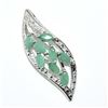 Image 2 : Silver Emerald(1.8ct) Rhodium Plated Pendant (~weight 2.7g)