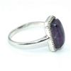 Image 2 : Silver Amethyst Cz(4.5ct) Rhodium Plated Ring (~weight 4.4g)