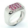 Image 3 : Silver Ruby(1.85ct) Rhodium Plated Ring (~weight 8.75g)