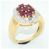 Image 3 : Silver Ruby(1.85ct) Rhodium Plated Ring (~weight 5.35g)