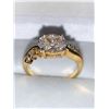 Image 2 : Ladies 14K GP 1.0 Carat Brilliant Cut Solitaire with side stones engagement ring size 7
