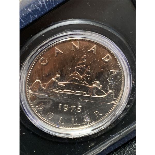 Royal Canadian Mint issued cased 1975 $1.00 Coin