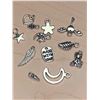 Image 2 : Lot of 10 - assorted NEW silver charms/pendants