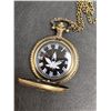 Image 2 : NEW Cased Quartz steam punk vintage style Pocket watch and chain set