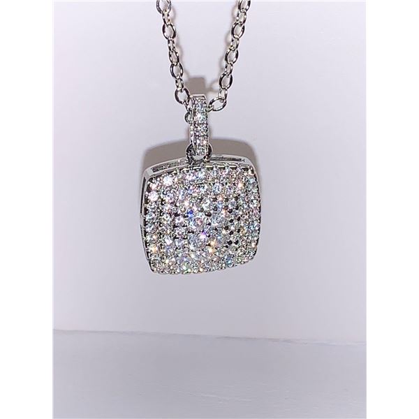 Stunning multi stone silver pendant and chain set