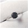Image 2 : 10K White Gold Black Diamond(0.87ct) Ring (~Size 6.5)(Ring is resizable for $40) (~length inches) (~