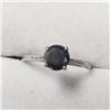 Image 3 : 10K White Gold Black Diamond(0.87ct) Ring (~Size 6.5)(Ring is resizable for $40) (~length inches) (~