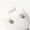 Image 2 : 14K White Gold Diamond (0.38Ct,I2-3,H-I) Earrings  (~weight 0.5g), Made in Canada, Appraised Retail 