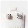 Image 3 : 14K White Gold White Moissanite(1.42ct) Earrings ( (~weight 1g), Made in Canada, Appraised Retail $1