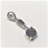 Image 2 : Silver Black Onyx Pendant (~Size )(Ring is resizable for $40) (~length inches), Suggested Retail Val